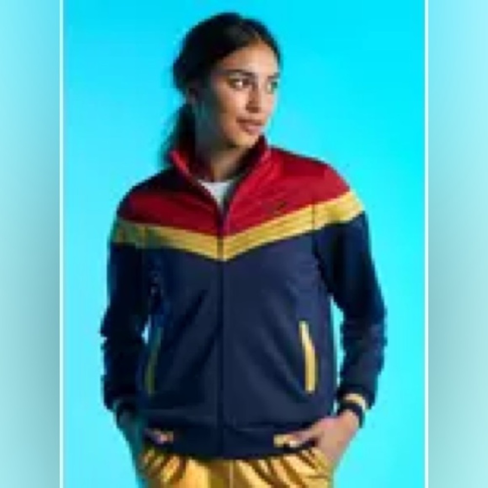 Wonder Woman (Her Universe) Red, Yellow, and Blue Bomber Jacket